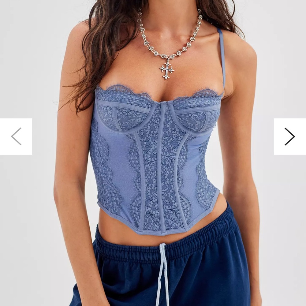 Urban outfitters Out from under corset blue